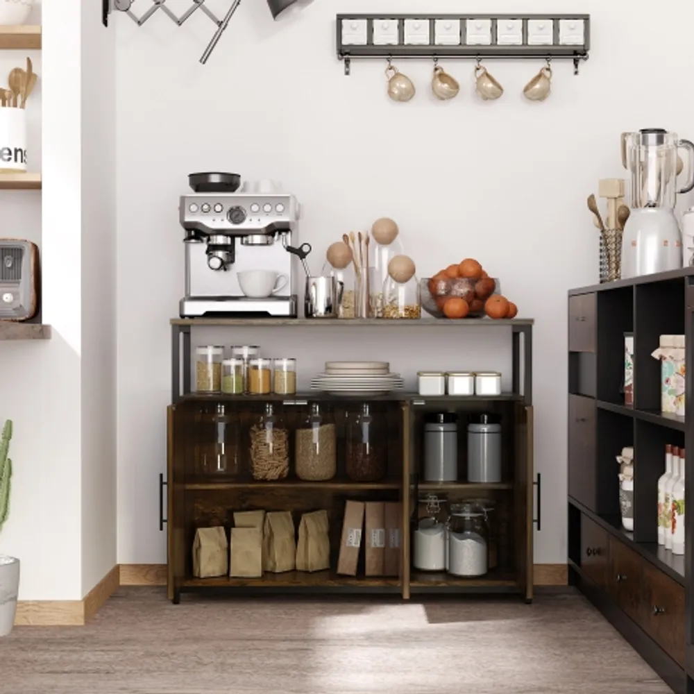 Industrial kitchen store sideboard