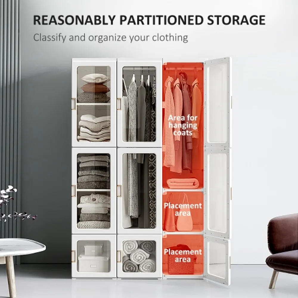 Portable closet top with mirror doors