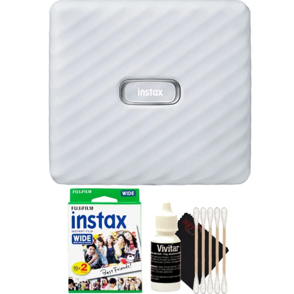 FUJIFILM INSTAX Link Wide Smartphone Printer Ash White + Instax