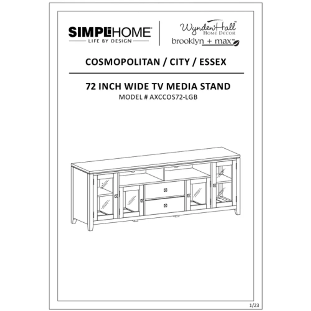 Simpli home shop cosmopolitan tv stand