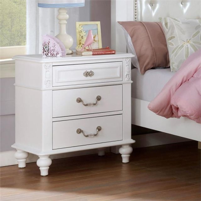 Furniture of America Mondu Traditional Wood Kids Nightstand with