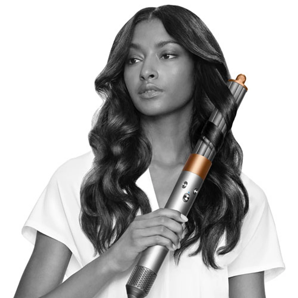 Dyson Airwrap Styler Complete Long Curling Iron Nickel Copper