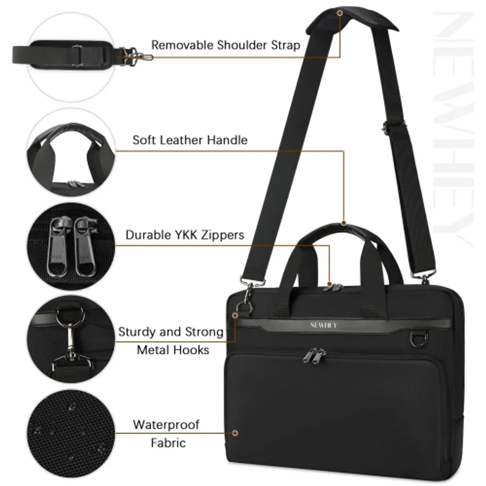 HLD Laptop Bag 15.6 inch Briefcase Waterproof Laptop Carrying Case