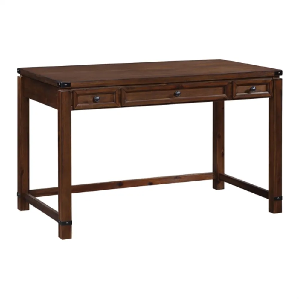 OSP HOME FURNISHINGS Baton Rouge Home Office Writing Desk in Brushed