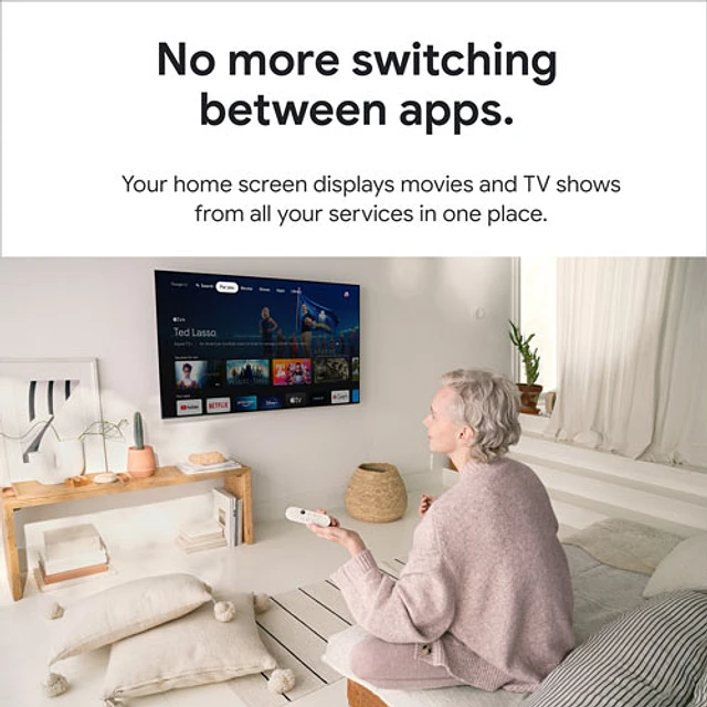 Google Chromecast with Google TV (HD) - Snow | Upper Canada Mall