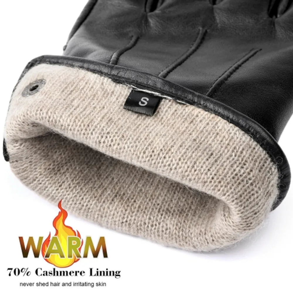 YELLOW PRICE Men s Full Finger Genuine Sheepskin Leather Gloves