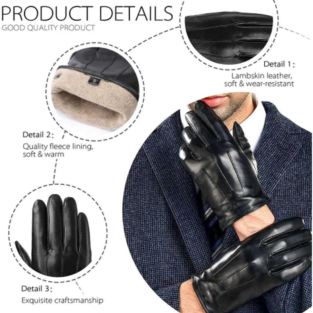 Mens quality leather gloves deals