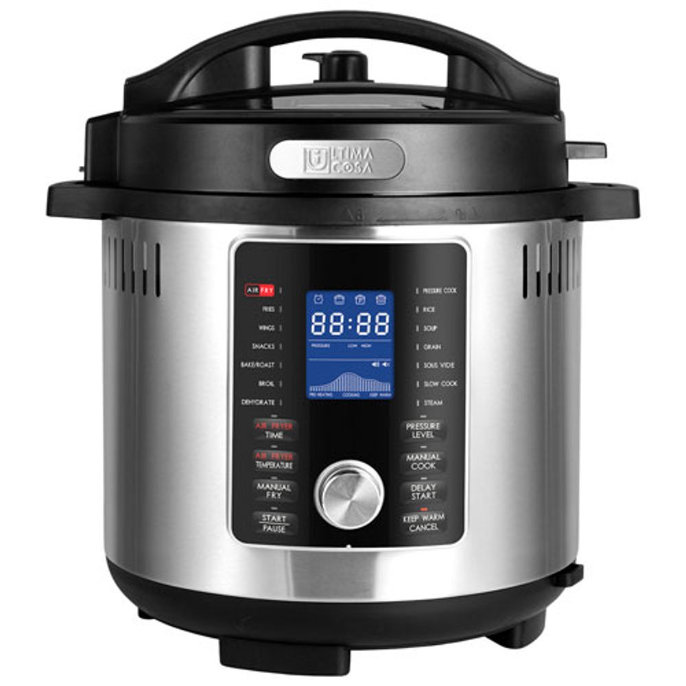 Ultima Cosa Pressure Cooker & Air Fryer - Black Stainless Steel ...