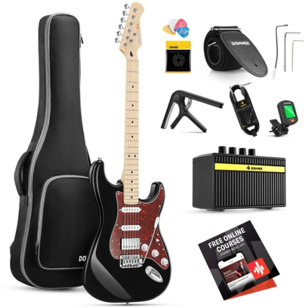 Donner DST-152 Full-Size ST Electric Guitar Kit with Amplifier 39