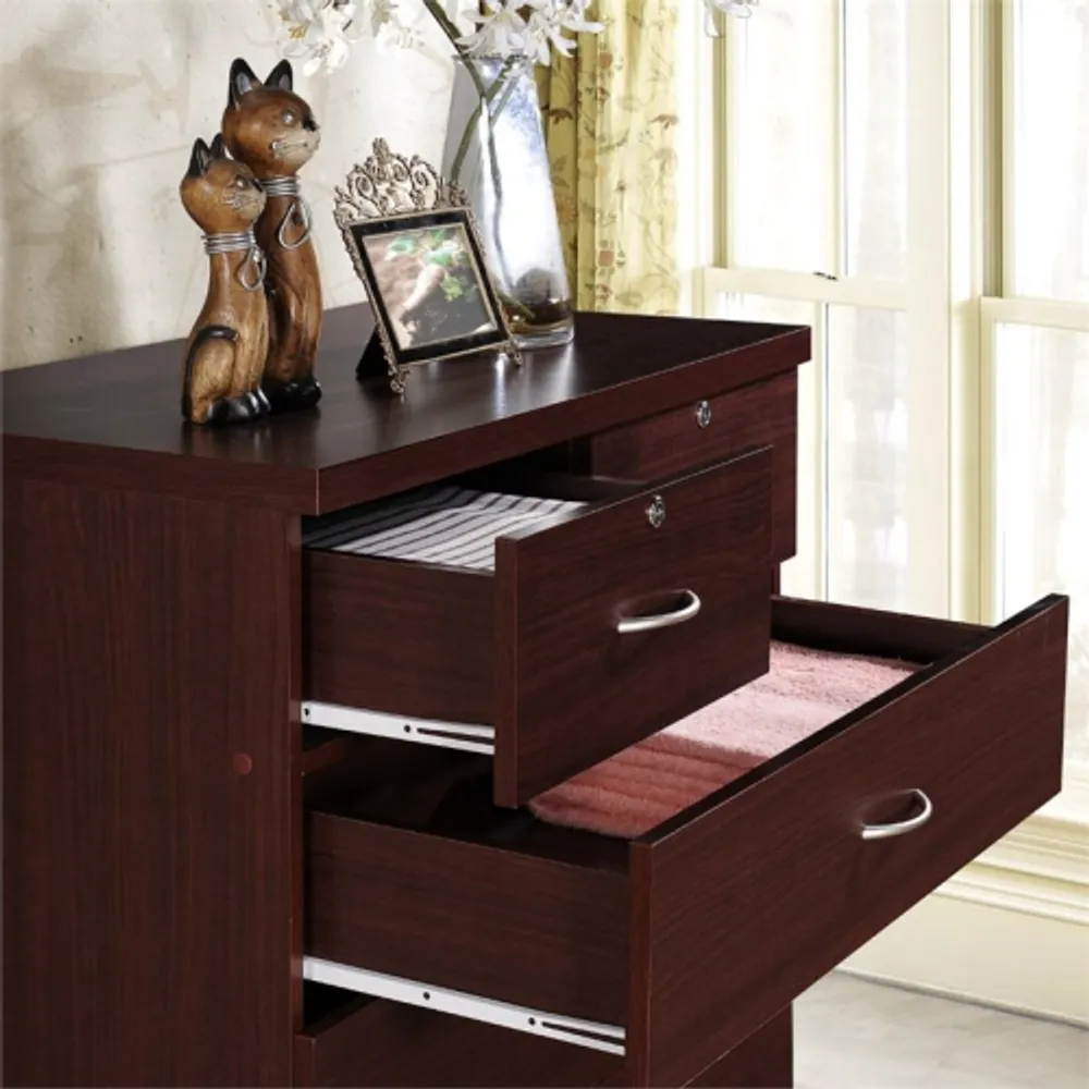 Pemberly Row Tall 7 Drawer Chest with 2 Locking Drawers in