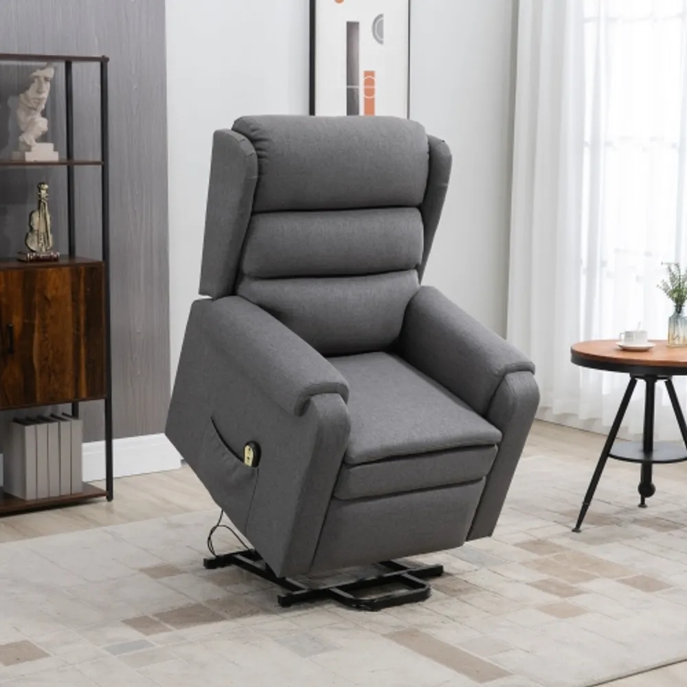 HOMCOM Power Lift Recliner Chair for Elderly Fabric Electric