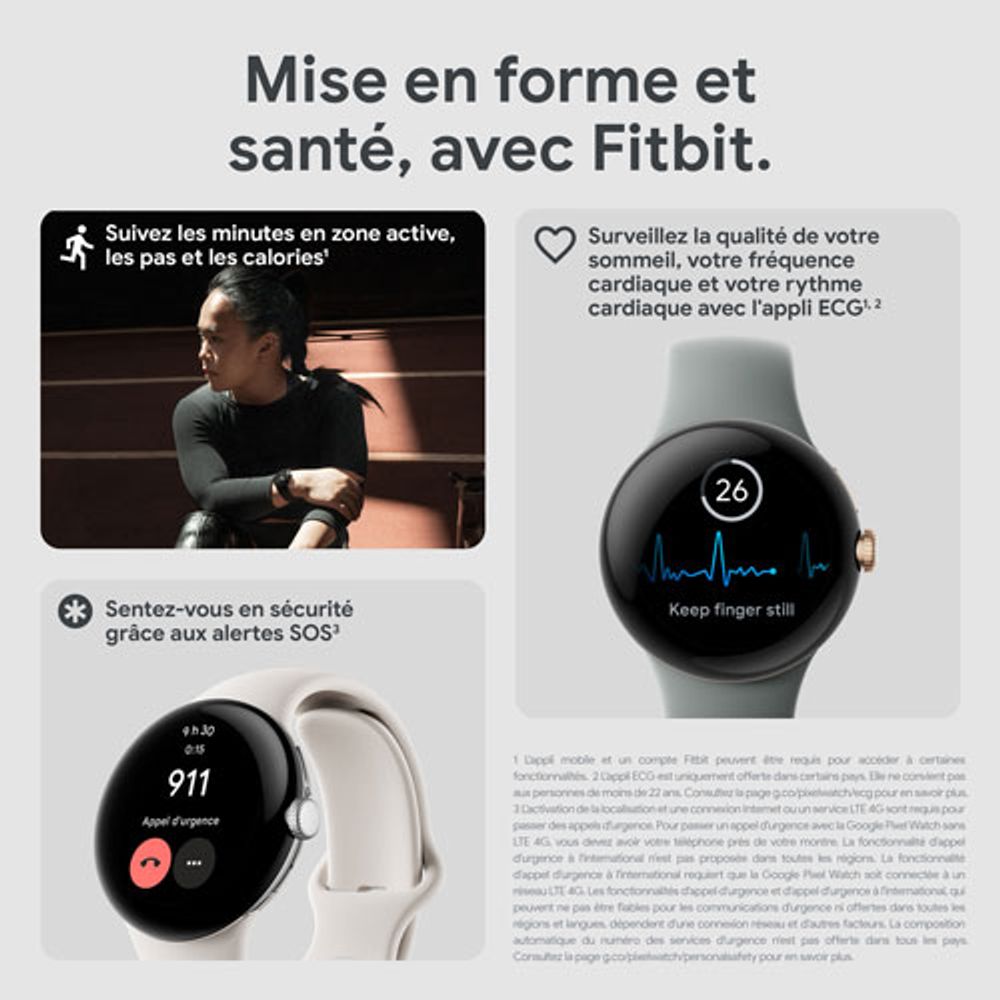 GOOGLE TELUS Google Pixel Watch GPS LTE 40mm Gold Stainless