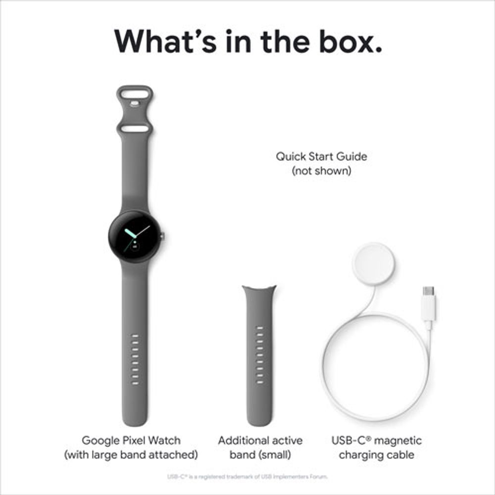 GOOGLE TELUS Google Pixel Watch (GPS + LTE) 40mm Silver Stainless