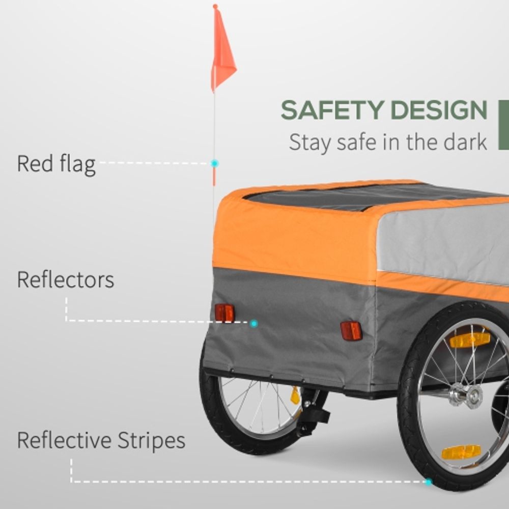 Aosom Bike Cargo Trailer Wagon Cart Multi Use Garden Cart with