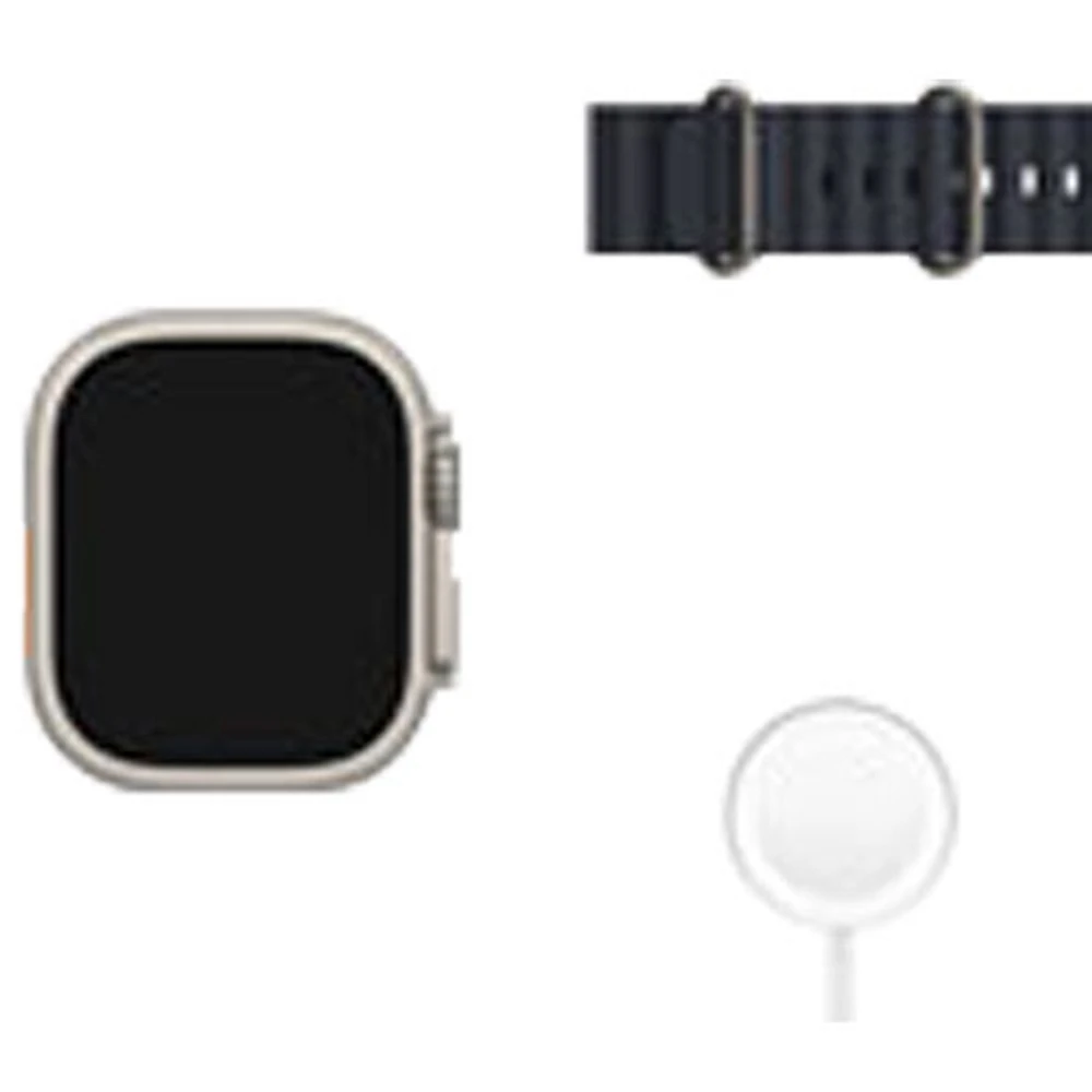 Virgin Plus Apple Watch Ultra GPS Cellular 49mm Titanium Case with Midnight Ocean Band