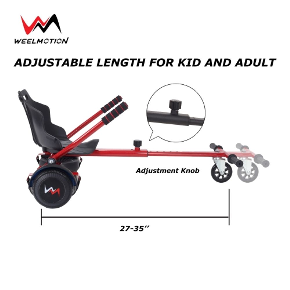 WEELMOTION Hoverboard go Kart Attachment Adjustable Hoverboard go