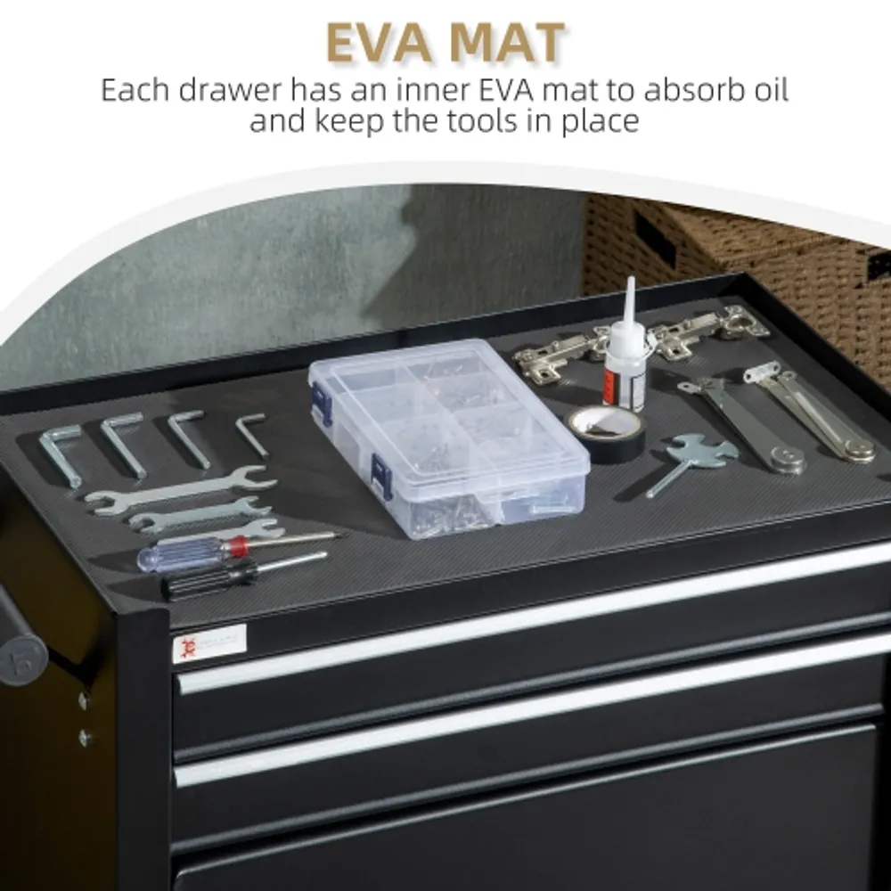 Metal tool store chest on wheels
