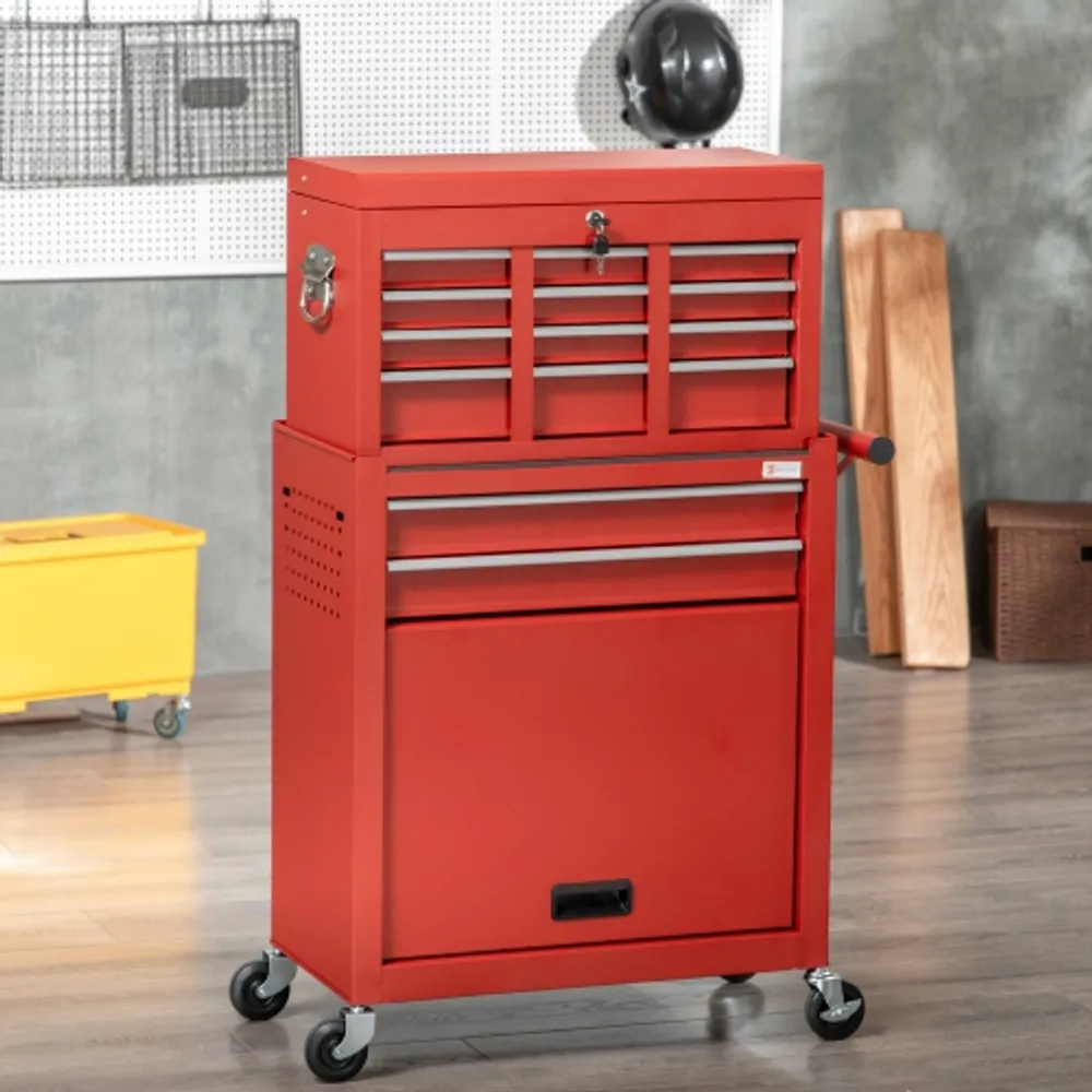 Red tool chest on wheels sale