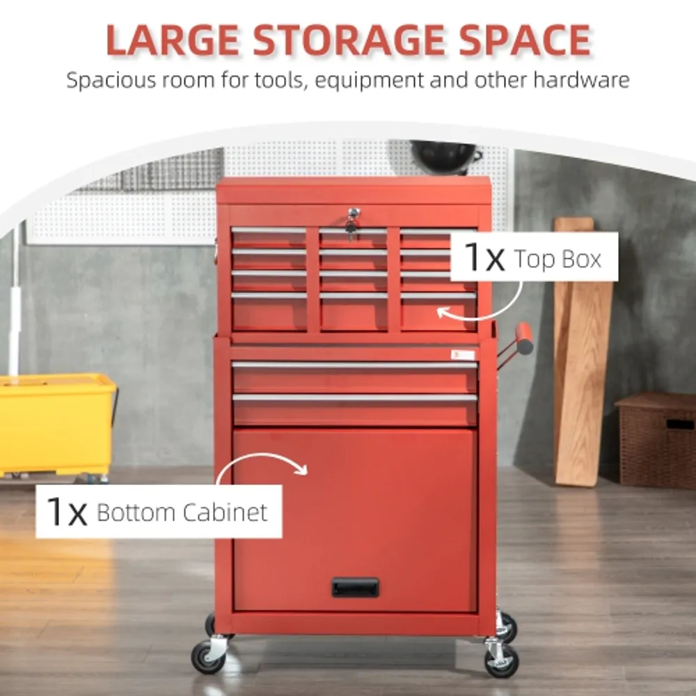 Portable rolling tool hotsell box with drawers