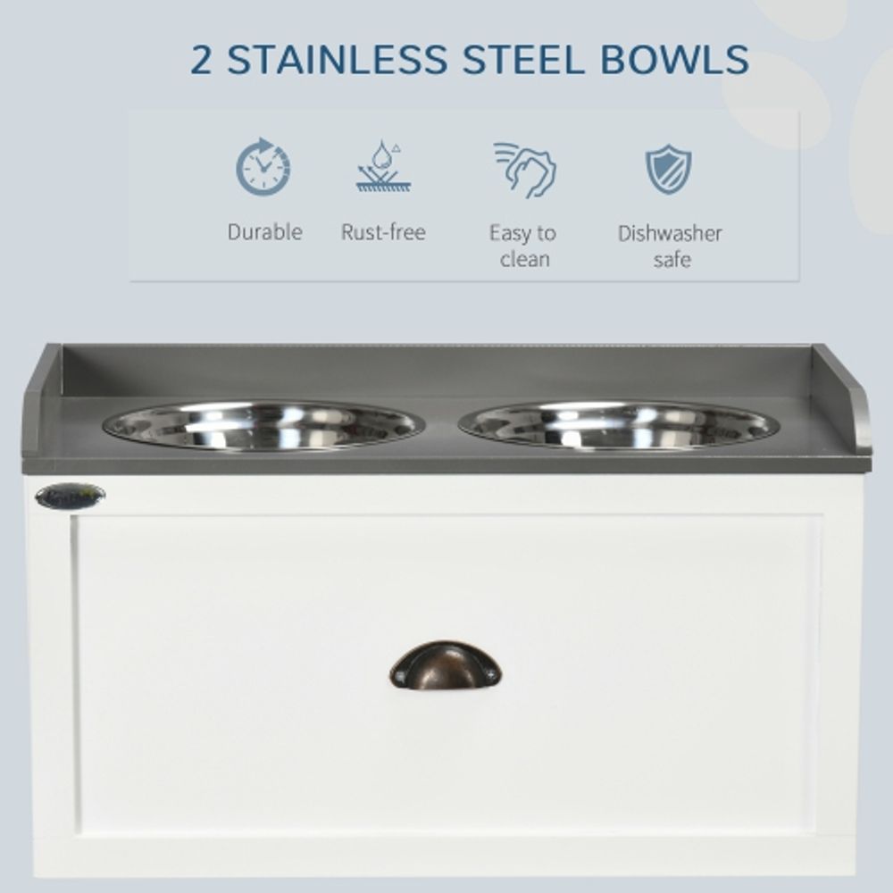 Dog feeding station for 2 dogs discount