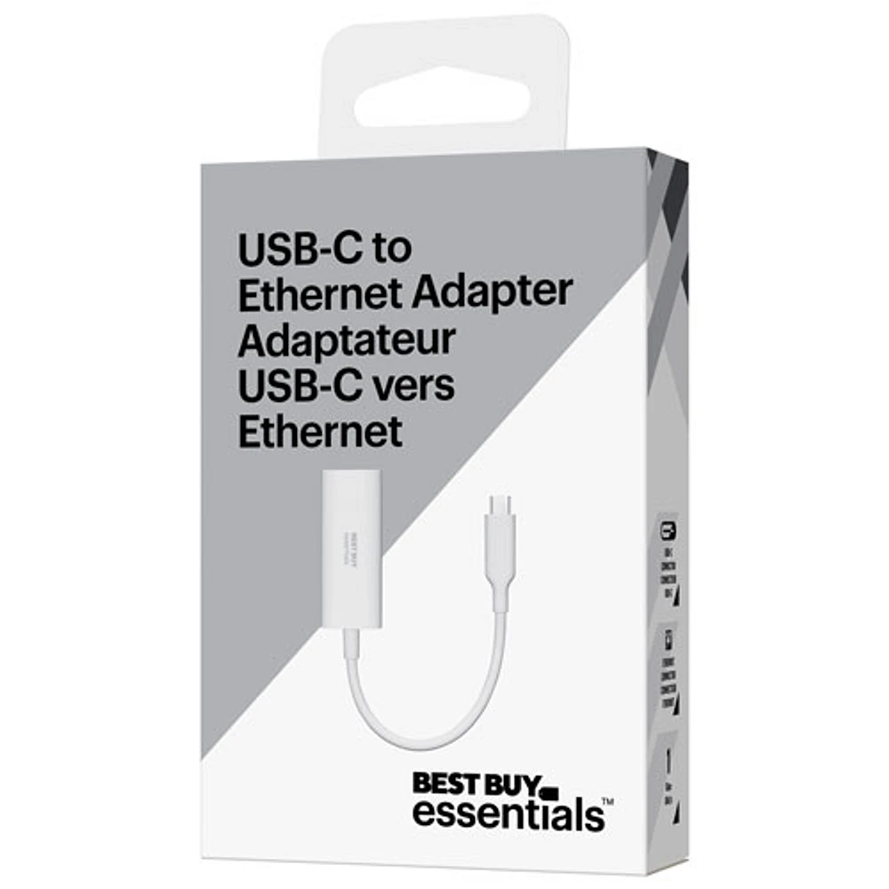Best Buy Essentials USB C to Ethernet Adapter BE PA2CEW23 C