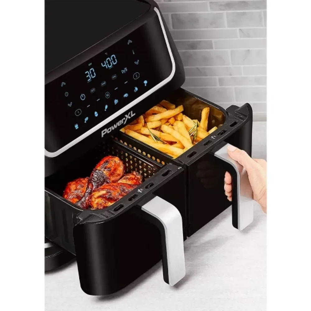 PowerXL Vortex 10QT Dual Basket Air Fryer, 7in1 2Basket