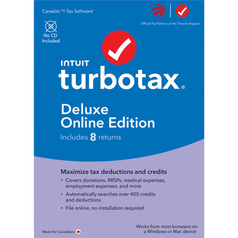 INTUIT TurboTax Deluxe Online Edition 2022 (PC) 8 Returns English