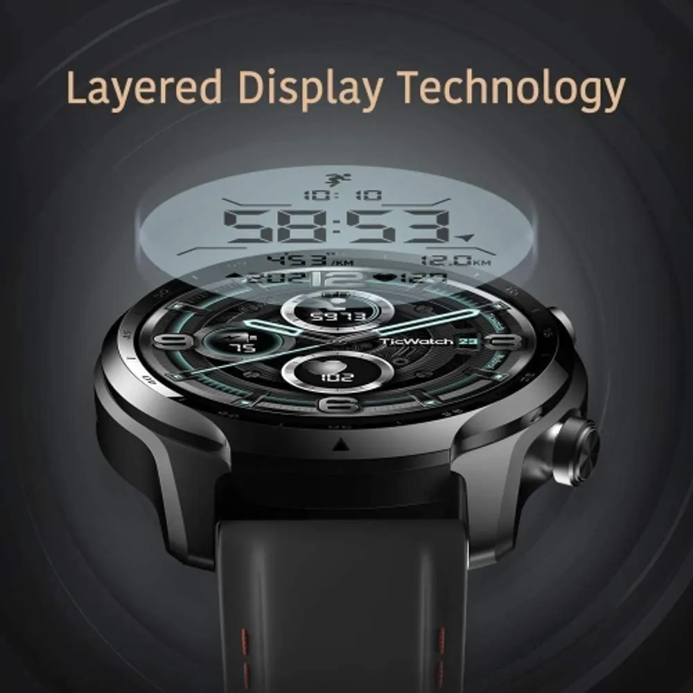 Ticwatch Pro 3 GPS Smartwatch for Men and Women Qualcomm