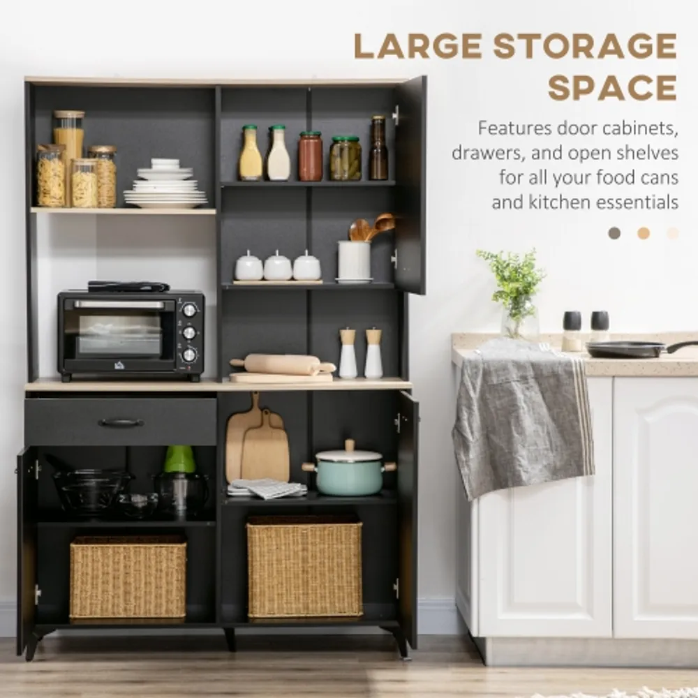 Homcom 71 sales microwave storage cabinet