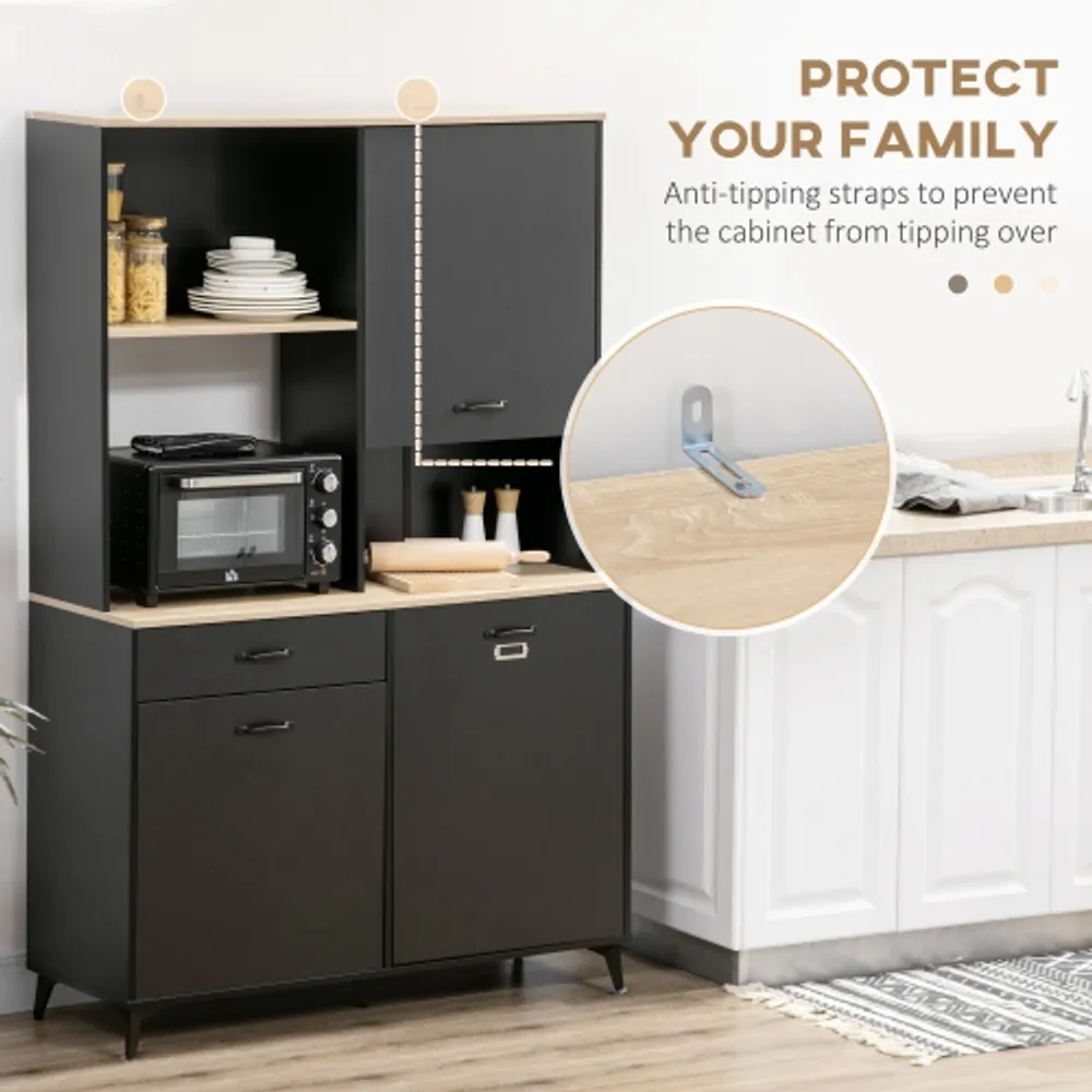 Homcom 71 microwave shop storage cabinet