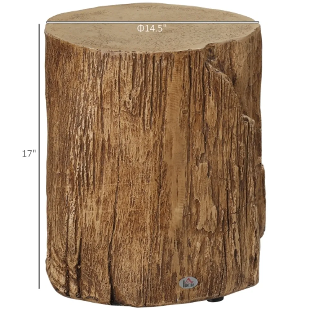 Tree stump stool outdoor shop