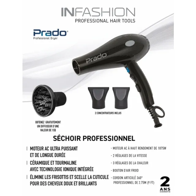 Infashion Black Prado dryer Scarborough Town Centre