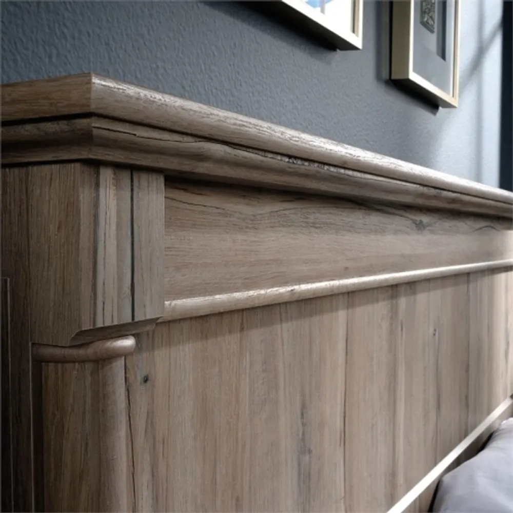 Sauder Palladia Contemporary Wood Full and Queen Headboard in Split Oak