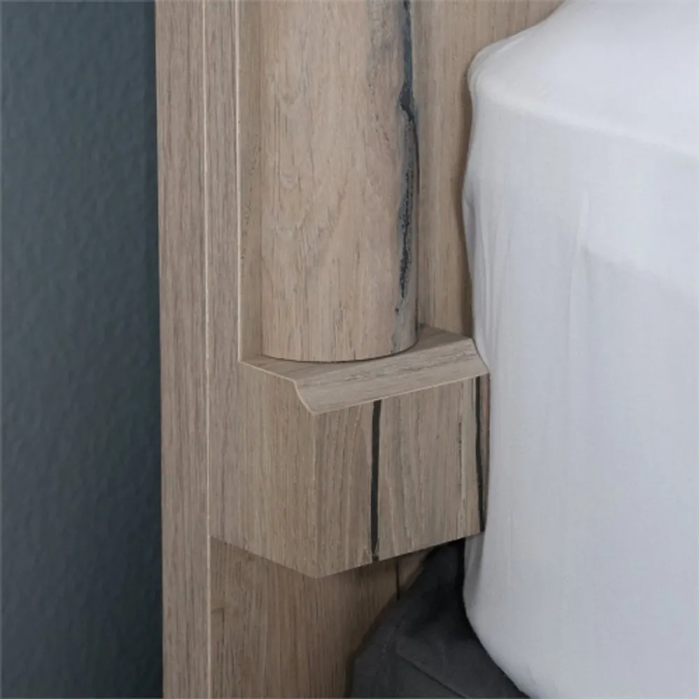 Sauder Palladia Contemporary Wood Full and Queen Headboard in Split Oak