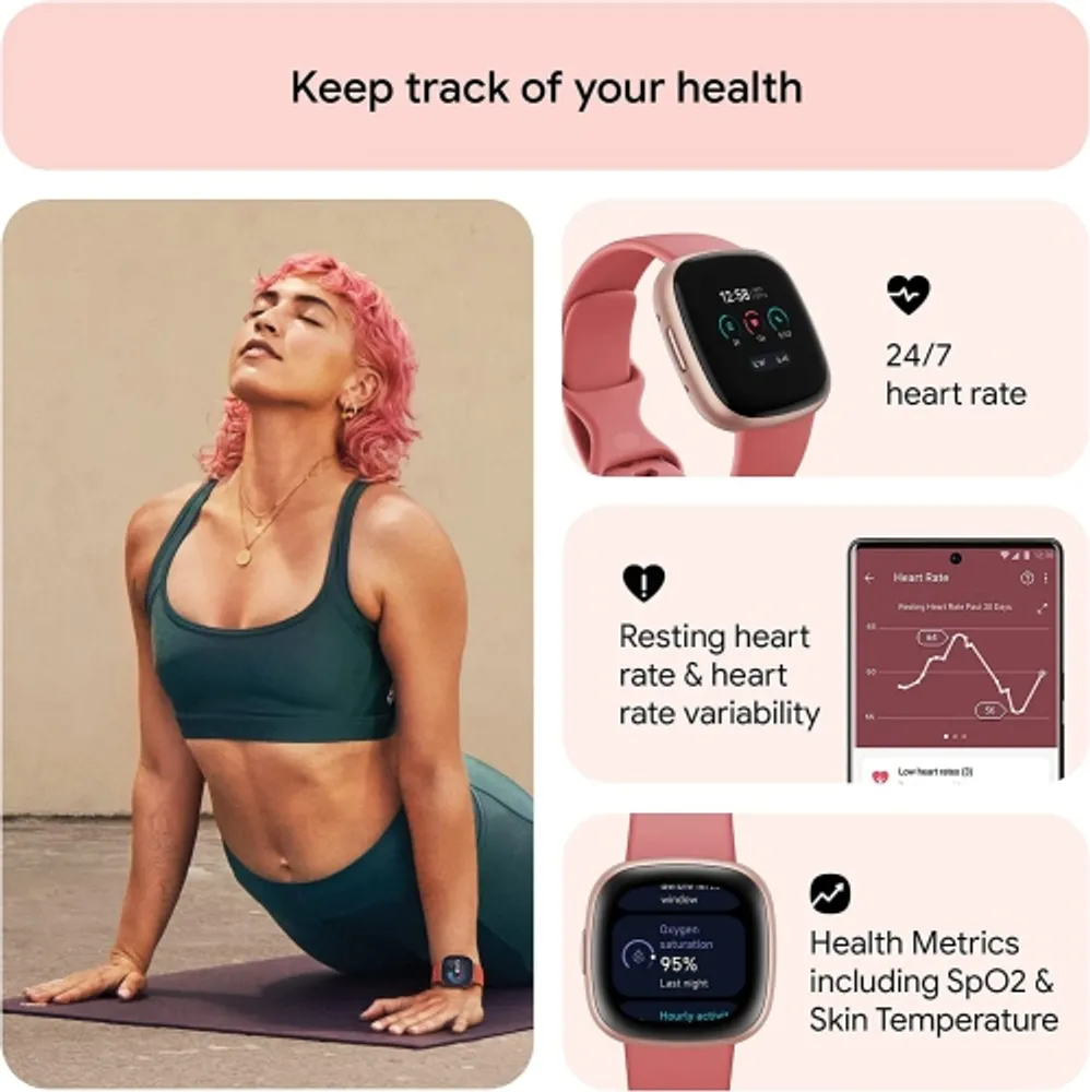 FITBIT Versa 4 Fitness Smartwatch with Daily Readiness, Gps, 24/7