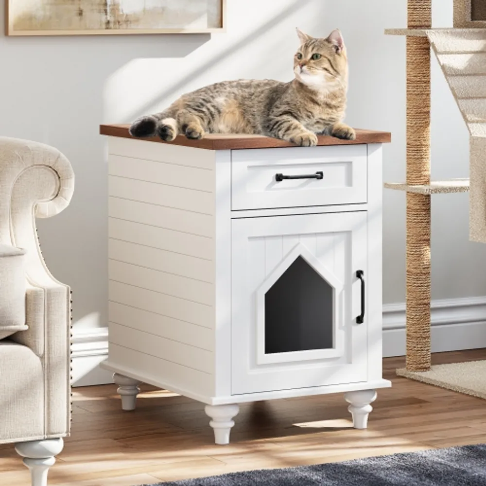 End table 2024 cat litter box