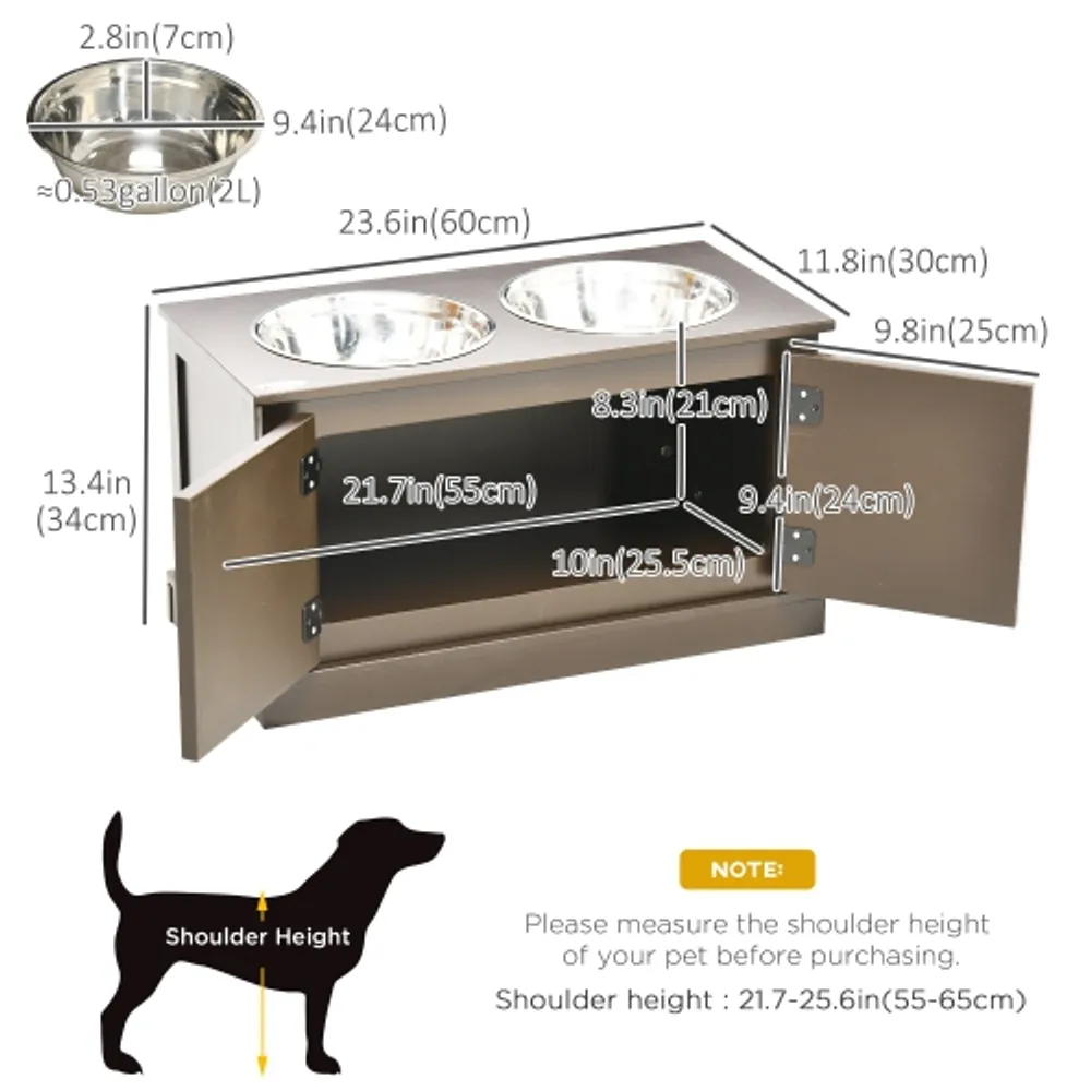 Dog bowl storage cabinet hot sale