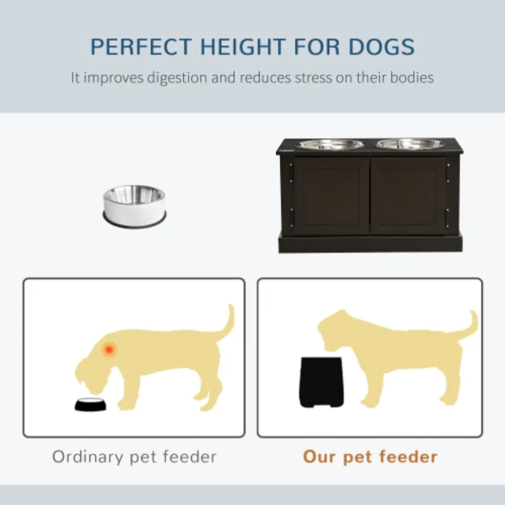 Dog bowl storage cabinet hot sale