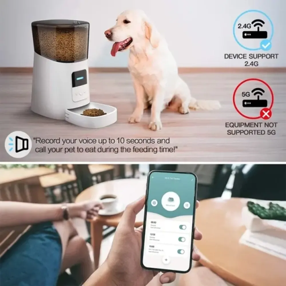 PETKIT Automatic Cat Feeder， Wi-Fi Enabled Smart Pet Feeder for