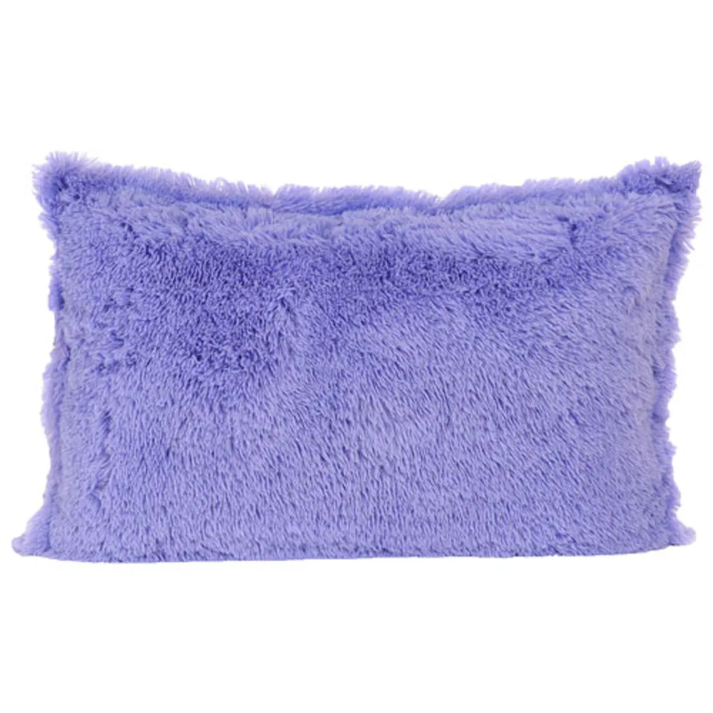 Purple fur throw pillows online