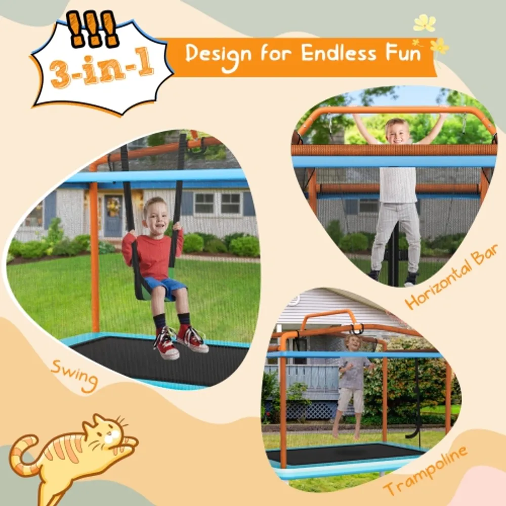 Kids trampoline 6ft sales