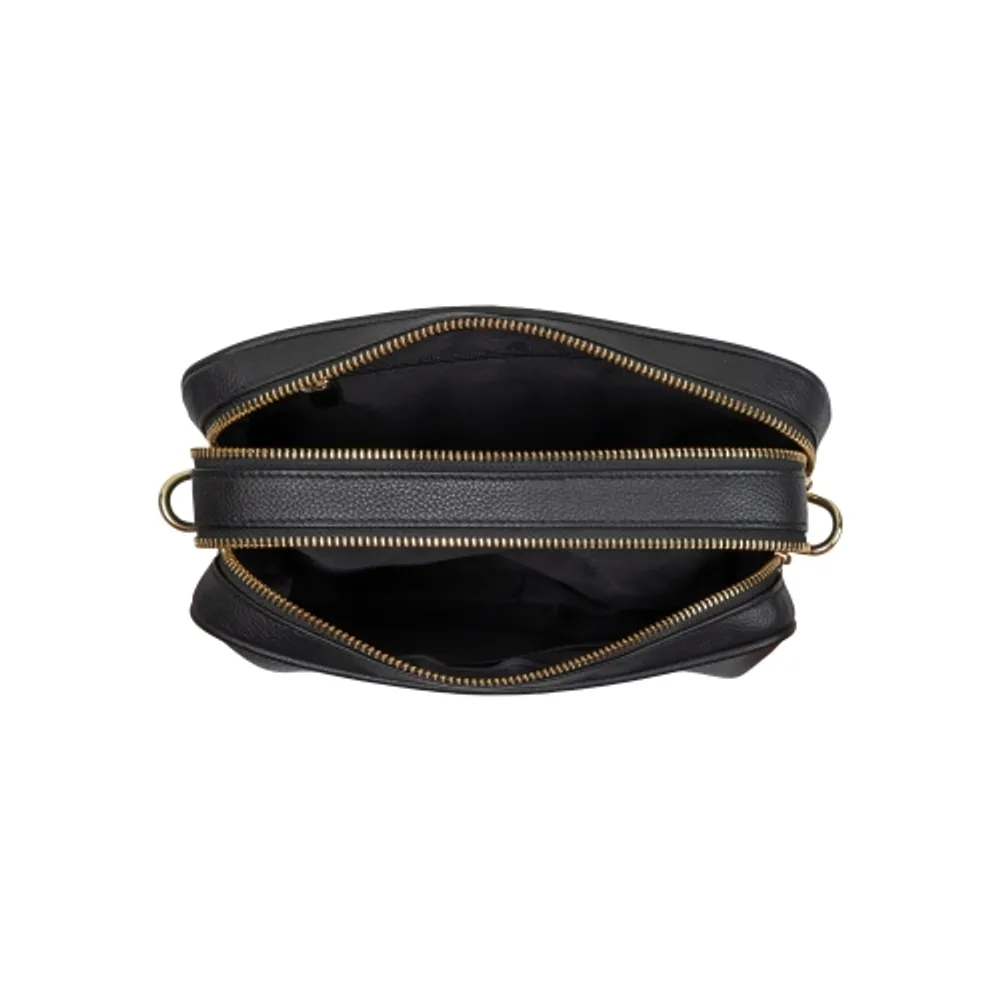 CHAMPS Gala Collection Leather Double Zip Shoulder Bag Coquitlam