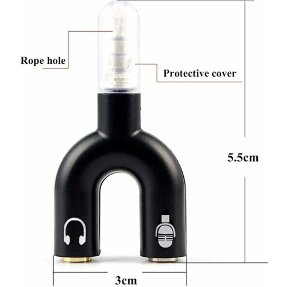 ISTAR 3.5mm Y Audio Mic Splitter Cable Headphone Microphone