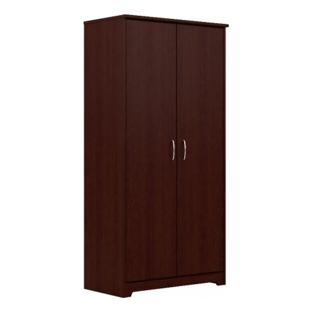 Bush Furniture Cabot Tall Storage in Harvest Cherry
