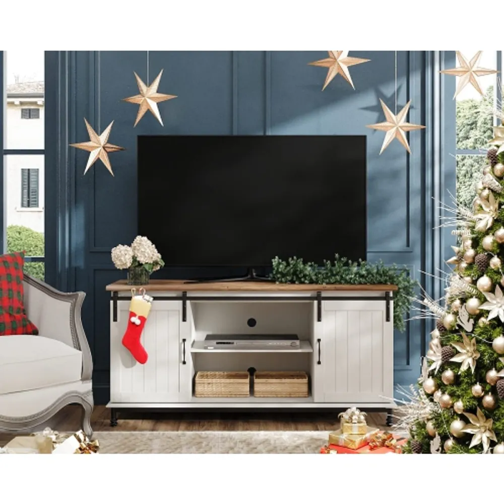 Matching entertainment center shop and end tables
