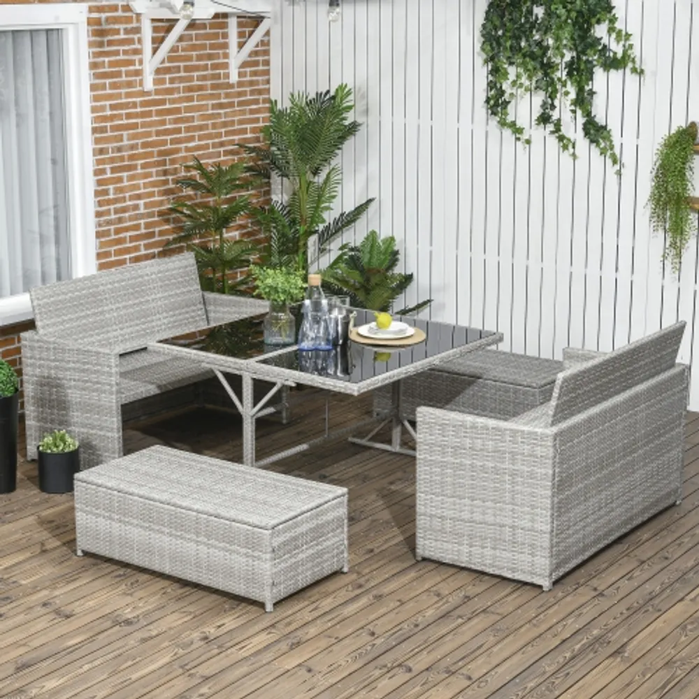 Outsunny 5 best sale piece rattan