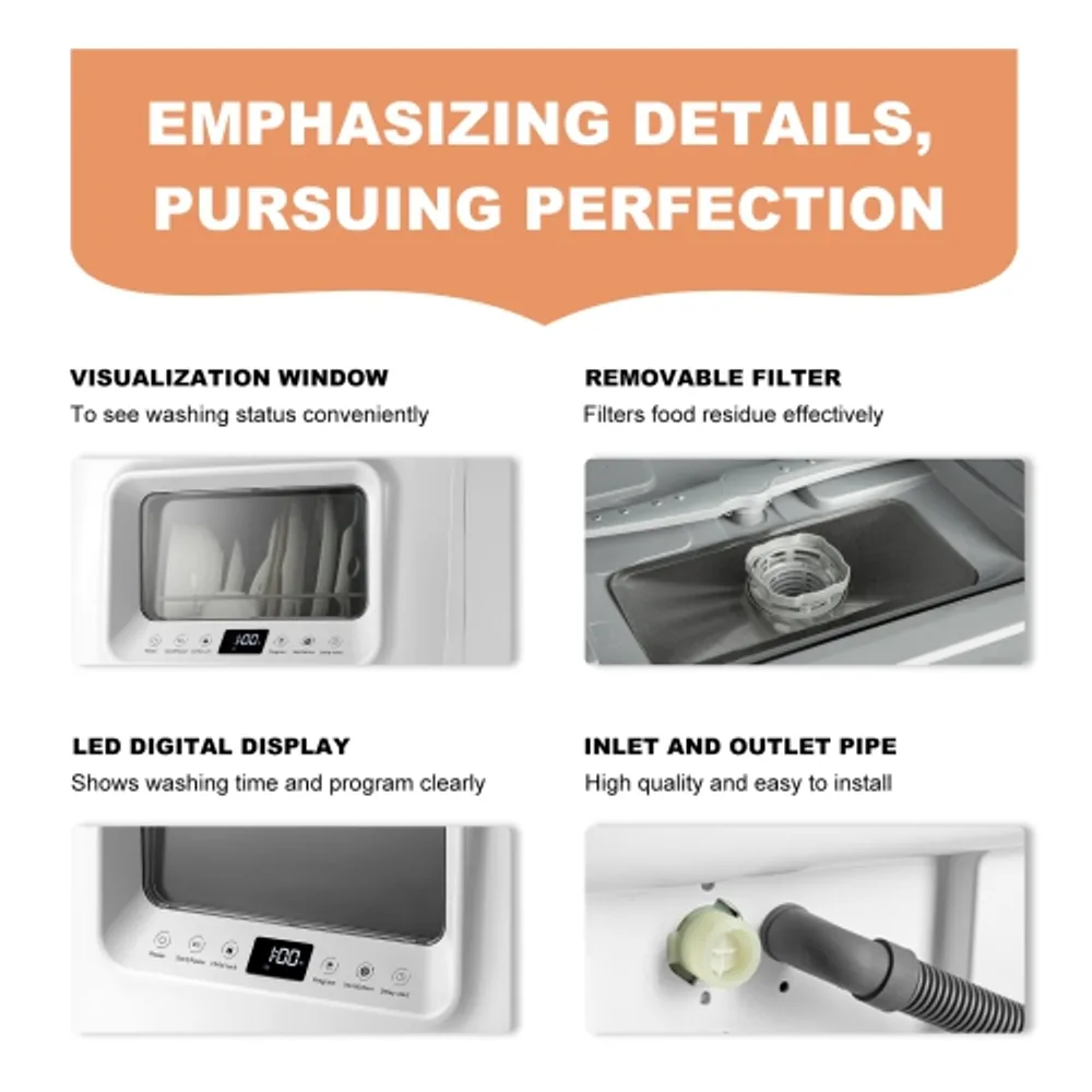 Refurbished top portable dishwasher