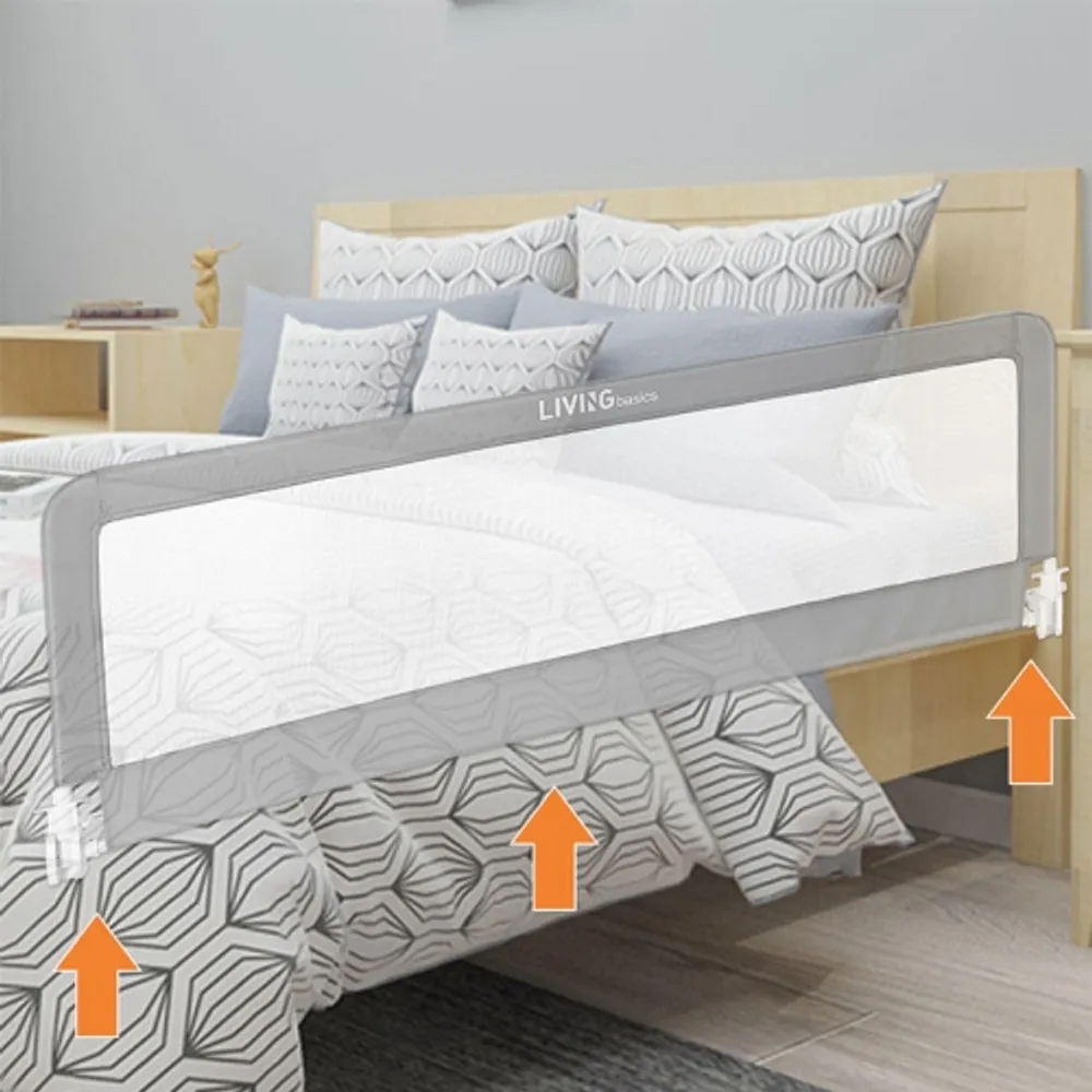 LIVINGBASICS 2 Pack 59 Baby Bed Rails Toddlers Bed Rail