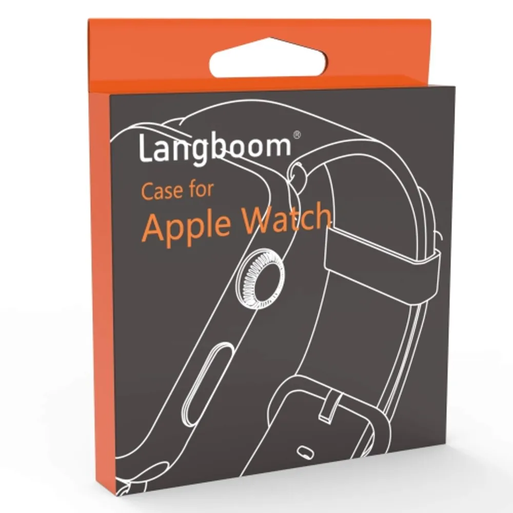 HLD Langboom 2Pack Black Hard Case Compatible with Apple Watch SE