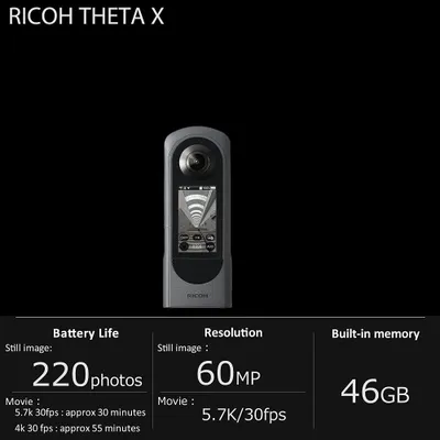 RICOH Open Box - RICOH 360 Degree Camera Theta X, High Resolution